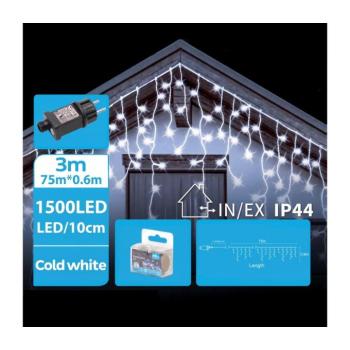 BRILAGI-LED Kültéri karácsonyi fényfüzér 1500xLED/12W/8 funkció 78x0,6m IP44 hideg fehér B10303AHDV kép