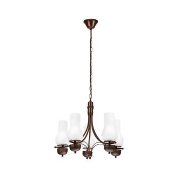 BRILAGI - LED lánc csillár COTTAGE 5xE14/40W/230V tölgy/fehér BG1522+5xBG2270 kép