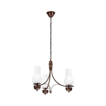 BRILAGI - LED láncos csillár COTTAGE 3xE14/40W/230V bükk/barna/fehér BG1518+3xBG2270 kép