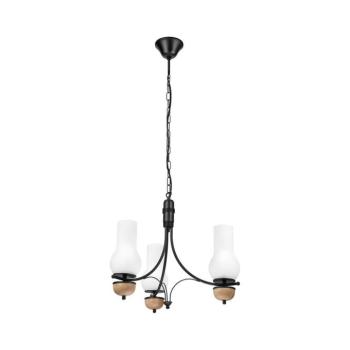 BRILAGI - LED láncos csillár COTTAGE 3xE14/40W/230V tölgy/fekete/fehér BG1520+3xBG2270 kép