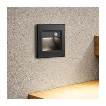 BRILAGI - LED lépcsővilágító lámpa érzékelővel STEP LIGHT LED/1,5W/230V IP44 fekete BRI843 kép