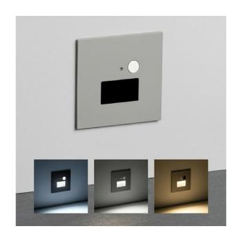 BRILAGI -LED lépcsővilágító lámpa mozgásérzékelővel JACK LED/3W/230V 3000/4000/6500K szürke GXDO095 kép