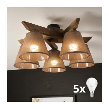 BRILAGI - LED mennyezeti lámpa ANTHONY 5xE14/40W/230V dióbarna 8590828610809 kép