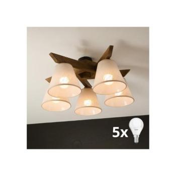 BRILAGI - LED mennyezeti lámpa ANTHONY 5xE14/40W/230V dióbézs 8590828610793 kép