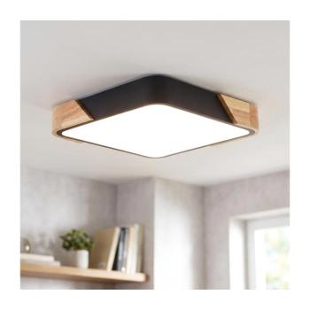 BRILAGI - LED mennyezeti lámpa PILANA LED/24W/230V tölgy/fekete 32x32 cm WO800-OEM26-30 kép