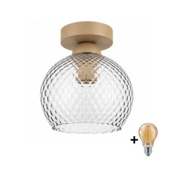 BRILAGI - LED mennyezeti lámpa R GLASS 1xE27/60W/230V átm. 18 cm bézs/füstszürke BG3994+NSTK7466 kép