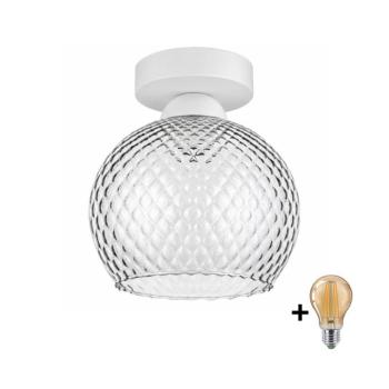 BRILAGI - LED mennyezeti lámpa R GLASS 1xE27/60W/230V átm. 18 cm fehér/füstszürke BG3991+NSTK7466 kép