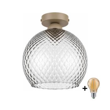 BRILAGI - LED mennyezeti lámpa R GLASS 1xE27/60W/230V átm. 25 cm bézs/füstszürke BG3994+NSTK7486 kép