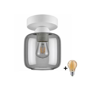 BRILAGI - LED mennyezeti lámpa R GLASS 1xE27/60W/230V Ø 14 cm fehér/füstszürke BG3991+NSTK7758 kép