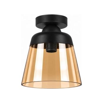 BRILAGI-LED Mennyezeti lámpa R GLASS 1xE27/60W/230V Ø 15,5 cm fekete/füstbézs BG3988+NSTK7325 kép