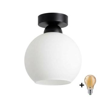 BRILAGI - LED mennyezeti lámpa RETRO GLASS 1xE27/60W/230V Ø 15 cm fekete/fehér BG3988+NSTK7432 kép