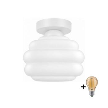 BRILAGI - LED mennyezeti lámpa RETRO GLASS 1xE27/60W/230V Ø 20 cm fehér/fehér BG3991+NSTK7639 kép