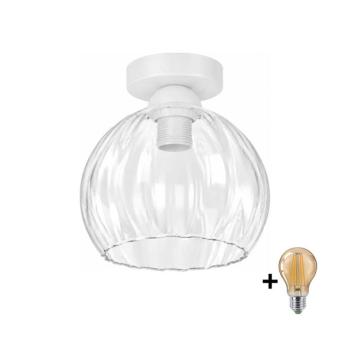 BRILAGI - LED mennyezeti lámpa RETRO GLASS 1xE27/60W/230V Ø 25 cm fehér/átlátszó BG3991+NSTK7491 kép