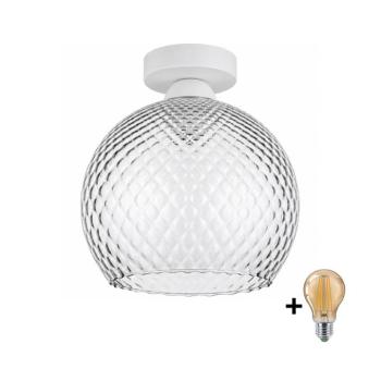 BRILAGI - LED mennyezeti lámpatest R GLASS 1xE27/60W/230V Ø 25 cm fehér/füstszürke BG3991+NSTK7486 kép