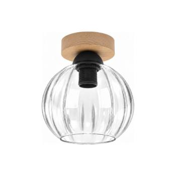 BRILAGI - LED mennyezeti lámpatest RETRO GLASS 1xE27/60W/230V átm. 18 cm tölgy/átlátszó BG3985+NSTK7485 kép