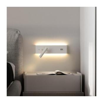BRILAGI-LED NOCTIS fali spotlámpa USB-porttal LED/3W/230V+LED/9W fehér BRI300 kép