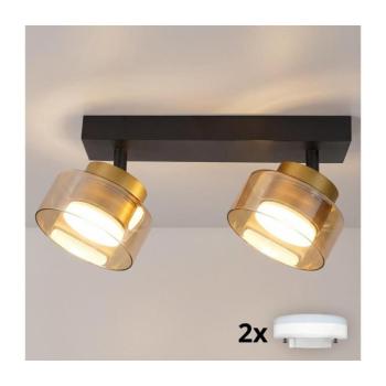 BRILAGI - LED RGB dimmelhető spotlámpa AURA LUX 2xGX53/14W/230V Wi-Fi Tuya fekete/arany BG3450+2xIM1489 kép