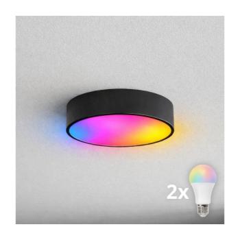 BRILAGI - LED RGBW dimmelhető fürdőszobai mennyezeti lámpatest CLARE 2xE27/12W/230V IP54 fekete BG0578+2xAI0819 kép