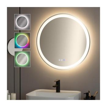 BRILAGI- LED RGBW, dimmelhető, fűtött tükör háttérvilágítással AVA PRO LED/18W/230V átm. 60 cm IP44 FG-GM1109-18W-RGB kép