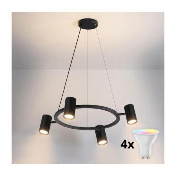 BRILAGI - LED RGBW dimmelhető, kábelen függesztett csillár SELE 4xGU10/6,5W/230V fekete BG5276+4xAI0589 kép