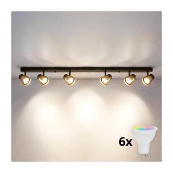 BRILAGI - LED RGBW dimmelhető NUGGET spotlámpa 6xGU10/6W/230V fekete/arany BG3443+AI2323 kép