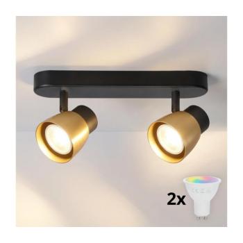 BRILAGI - LED RGBW dimmelhető spotlámpa NUGGET 2xGU10/4,8W/230V fekete/arany BG3440+2xAI2382 kép