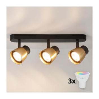 BRILAGI - LED RGBW dimmelhető spotlámpa NUGGET 3xGU10/4,8W/230V fekete/arany BG3441+3xAI2382 kép