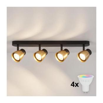 BRILAGI - LED RGBW dimmelhető spotlámpa NUGGET 4xGU10/4,8W/230V fekete/arany BG3442+4xAI2382 kép