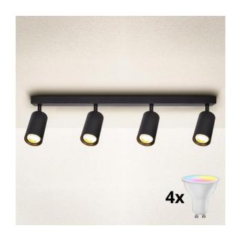 BRILAGI - LED RGBW dimmelhető spotlámpa SELE 4xGU10/4,8W/230V fekete BG0627+4xAI2382 kép