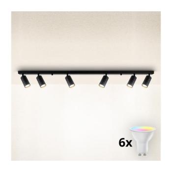 BRILAGI - LED RGBW dimmelhető spotlámpa SELE DIAMANT 6xGU10/6,5W/230V Wi-Fi fekete BG2861+AI2320 kép