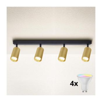 BRILAGI - LED RGBW dimmelhető spotlámpa SELE GOLDEN 4xGU10/4,8W/230V fekete/arany BG1008+4xAI2382 kép