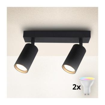 BRILAGI - LED RGBW Dimmelhető spotlámpa SELE MODERN 2xGU10/4,8W/230V fekete BG2866+2xAI2382 kép