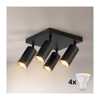 BRILAGI - LED RGBW dimmelhető spotlámpa SELE SQUARE 4xGU10/6,5W/230V fekete/arany BG5264+4xAI0589 kép