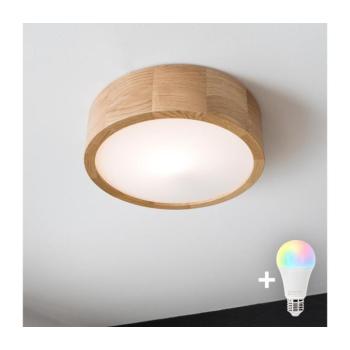 BRILAGI - LED RGBW fényerőszabályozható mennyezeti lámpa CARVALHO 1xE27/12W/230V tölgy átm. 27,5 BG0736+AI0819 kép