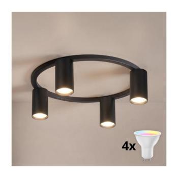 BRILAGI - LED RGBW Fényerőszabályozható mennyezeti lámpa SELE 4xGU10/6,5W/230V fekete BG5282+4xAI0589 kép