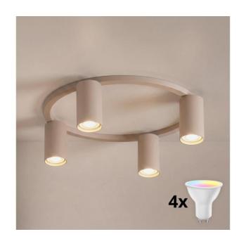 BRILAGI - LED RGBW, fényerőszabályozható mennyezeti lámpatest SELE 4xGU10/6,5W/230V bézs BG5284+4xAI0589 kép