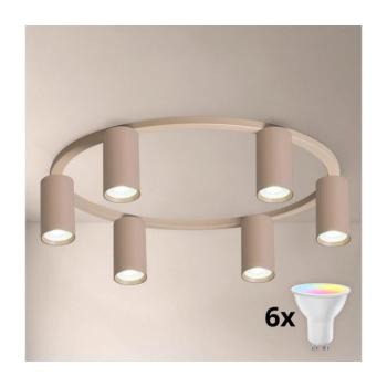 BRILAGI - LED RGBW fényerőszabályozható mennyezeti lámpatest SELE 6xGU10/6,5W/230V bézs BG5287+AI2323 kép