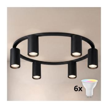 BRILAGI - LED RGBW fényerőszabályozható mennyezeti lámpatest SELE 6xGU10/6,5W/230V fekete BG5285+AI2323 kép