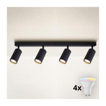 BRILAGI - LED RGBW fényerőszabályozható spotlámpa SELE MODERN 4xGU10/4,8W/230V fekete BG2871+4xAI2382 kép