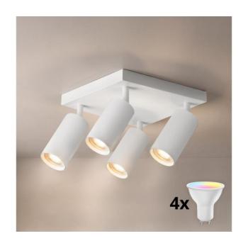 BRILAGI - LED RGBW Fényerőszabályozható spotlámpa SELE SQUARE 4xGU10/6,5W/230V fehér BG5263+4xAI0589 kép