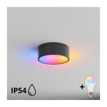 BRILAGI - LED RGBW Fürdőszobai mennyezeti lámpa CLARE 1xE27/12W/230V Ø 20 cm antracit IP54 BG5218+AI0579 kép
