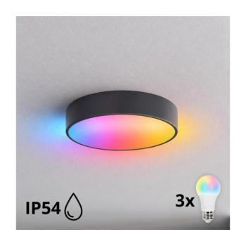 BRILAGI - LED RGBW Fürdőszobai mennyezeti lámpatest CLARE 3xE27/12W/230V Ø 40 cm antracit IP54 BG5222+3xAI0579 kép