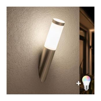 BRILAGI - LED RGBW kültéri fali lámpa ELIA 1xE27/6,5W/2300V 2700-6500K IP44 króm BG5743+AI0818 kép
