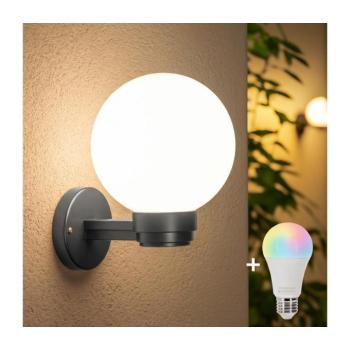 BRILAGI -LED RGBW kültéri fali lámpa HARBOR 1xE27/12W/230V IP33 antracit/fehér BG3642+AI0819 kép
