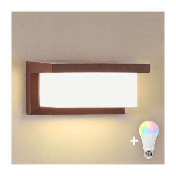 BRILAGI - LED RGBW kültéri fali lámpatest BRICKY 1xE27/12W/230V barna IP54 BG3049+AI0819 kép