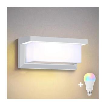 BRILAGI - LED RGBW kültéri fali lámpatest BRICKY 1xE27/12W/230V fehér IP54 BG1697+AI0819 kép