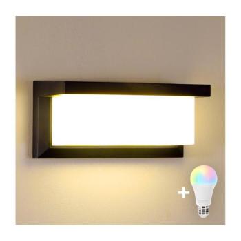 BRILAGI - LED RGBW kültéri fali lámpatest BRICKY 1xE27/12W/230V fekete IP54 BG1024+AI0819 kép