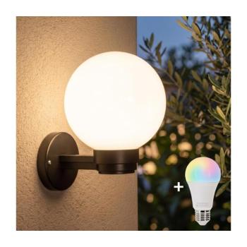 BRILAGI-LED RGBW kültéri fali lámpatest HARBOR 1xE27/12W/230V IP33fekete/fehér BG3638+AI0819 kép