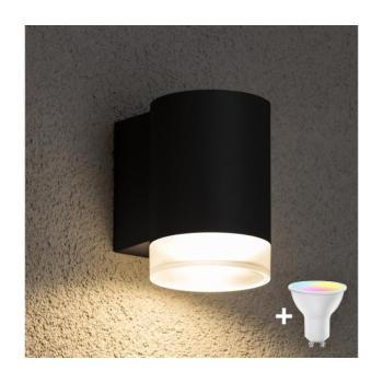 BRILAGI - LED RGBW kültéri fali lámpatest MATERA 1xGU10/4,8W/230V fekete IP54 BG0689+AI2382 kép