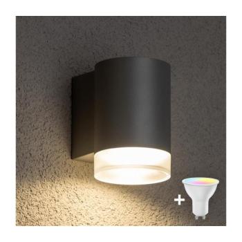 BRILAGI - LED RGBW kültéri fali lámpatest MATERA 1xGU10/4,8W/230V szürke IP54 BG0978+AI2382 kép